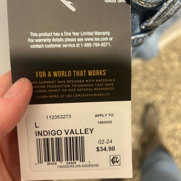 {Lee} Heritage Indigo Valley Workwear Overalls - Picture 4 of 5